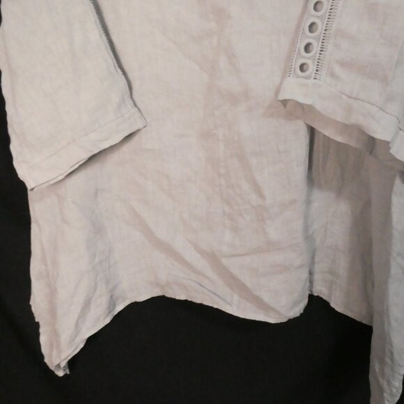 VALENTINA NALDI | 2X | Asymmetrical Tunic Top | Linen | Made In Italy | NWT - Picture 15 of 16